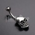 Skull Head Belly Button Ring