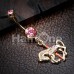 Golden Carousel Merry-go-Round Horse Belly Button Ring