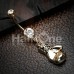 Fight For What You Love Boxing Glove Belly Button Ring