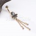 Golden Gatsby Art Deco Belly Button Ring Golden Gatsby Art Deco Belly Button Ring