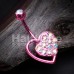 Pink Piece of my Heart Belly Button Ring