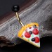 Pizza is Life Non Dangle Belly Button Ring
