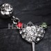 Sparkling Martini Glass Charm Dangle Belly Button Ring