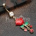 Golden Enchanted Rose Belly Button Ring