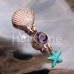 Rose Gold Hawaiian Sea Shell Star Belly Button Ring