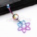 Atomic Atom Dark Matter Symbol Gem Belly Button Ring