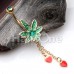 Royal Highness Cannabis Pot Leaf Dangle Belly Button Ring