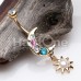 Here Comes the Sun Moon Belly Button Ring