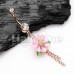 Bloom Where you are Planted Flower Chain Belly Button Ring