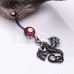 Black Jeweled Eye Dragon Belly Button Ring