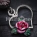 Heart Rose Belly Button Ring