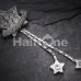Shimmering Star Banner Belly Button Ring