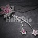 Shimmering Star Banner Belly Button Ring