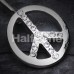 Sparkling Peace Symbol Belly Button Ring