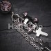 Skull Crossbones and Cross Dangle Belly Button Ring