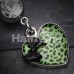 Leopard Pattern Heart Bow Belly Button Ring