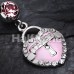 Jeweled Heart Lock Charm Dangle Belly Button Ring