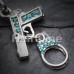 Jeweled Handgun Handcuff Belly Button Ring