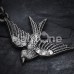 Flying Swallow Sparkle Belly Button Ring