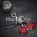 Shimmering Cherry Dangle Belly Button Ring