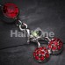 Shimmering Cherry Dangle Belly Button Ring