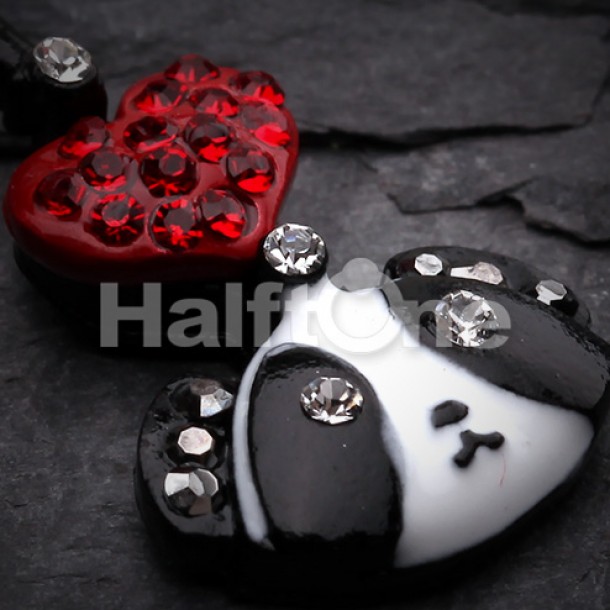 Adorable Heart Panda Belly Button Ring