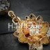 Golden Divine Lotus Belly Button Ring 