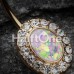 Golden Opal Elegance Belly Button Ring