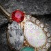 Golden Sparkle Opal Medley Belly Button Ring