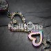 Colorline Triple Hearts Sparkle Belly Button Ring
