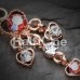 Rose Gold Sparkle Multi Heart Belly Button Ring