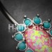 Opulent Opal Turquoise Belly Button Ring