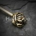Golden Vintage Rose Flower Nipple Barbell Ring