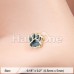 Golden Animal Lover Paw Print Nose Stud Ring