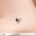 Golden Doily Valentine Heart Nose Stud Ring