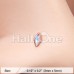 Rose Gold Illuminating Diamond Shape Nose Stud Ring