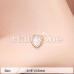 Golden Glitter Opal Heart Shape Nose Stud Ring