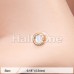 Golden Glitter Opal Round Shape Nose Stud Ring