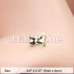 Golden Cutesy Bow-Tie Nose Stud Ring