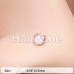 Rose Gold Glitter Opal Round Shape L-Shape Nose Ring