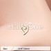 Golden Dainty Heart Icon Nose Stud Ring