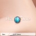 Black Bezel Set Synthetic Turquoise Stone Nose Stud Ring