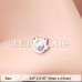 Rose Gold Iridescent Cat Silhouette Face Nose Stud Ring