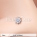 Gleaming CZ Flower Nose Stud Ring
