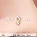 Golden Female Sign Gender Symbol L-Shaped Nose Ring