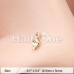 Golden Treble Clef Music Note L-Shape Nose Ring