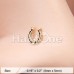 Golden Good Luck Horseshoe L-Shape Nose Ring