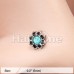 Lotus Opal Sparkle Filigree Icon L-Shaped Nose Ring