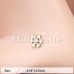 Golden Snowflake Sparkle L-Shaped Nose Ring