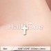 Golden Dainty Cross Icon L-Shaped Nose Ring
